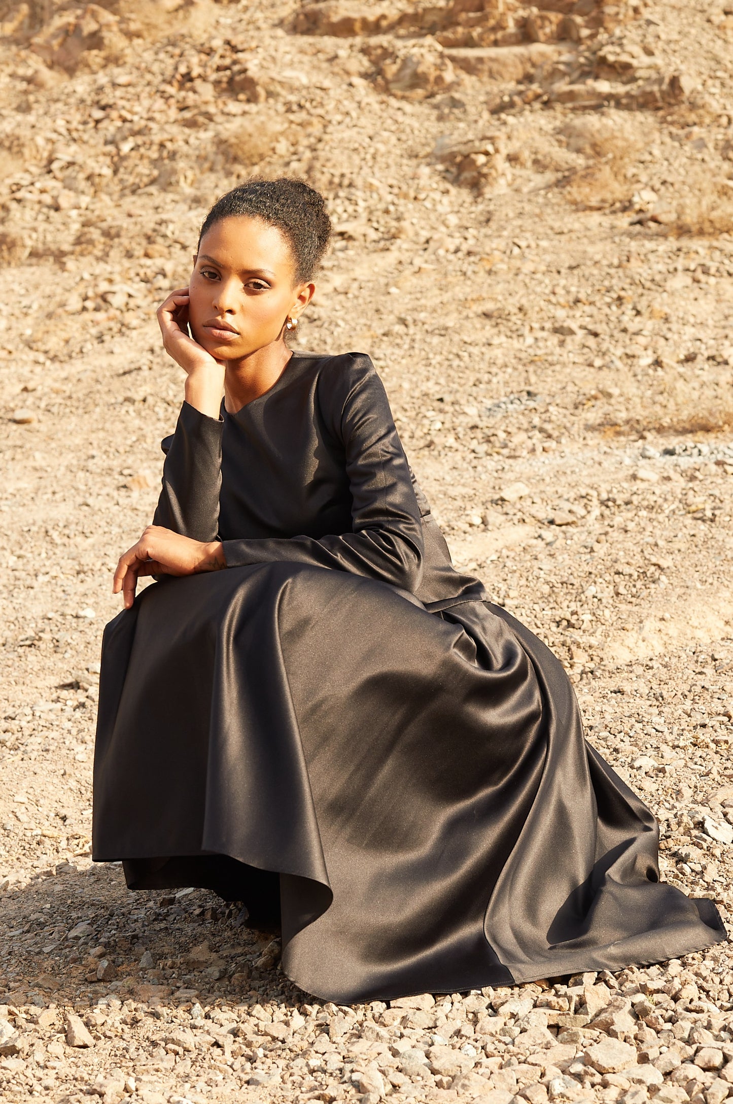 Anah Black Midi Dress